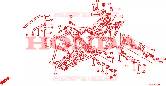 CUERPO DE BASTIDOR Honda ATV 300 FOURTRAX 1991  TRX300FWM