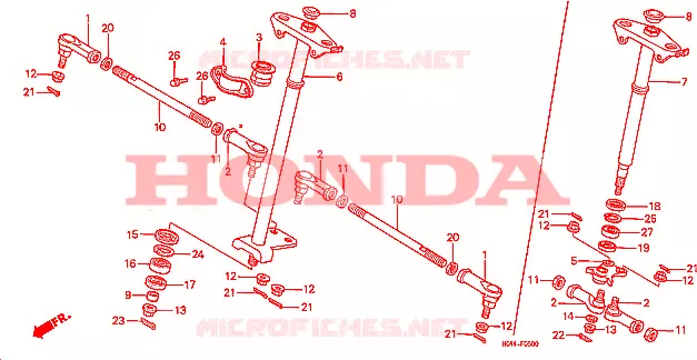 EJE DE DIRECCION Honda ATV 300 FOURTRAX 1991  TRX300FWM