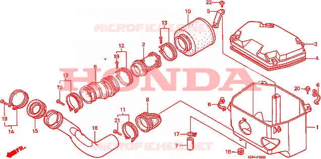 LIMPIADOR DE AIRE Honda ATV 300 FOURTRAX 1990  TRX300L