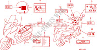 ETIQUETA DE PRECAUCION(FES125A/B/AA/AB) para Honda S WING 125 FES ABS 3E 2011