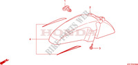 GUARDABARROS DELANTERO para Honda SH 125 INJECTION TOP BOX 2005