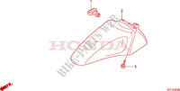 GUARDABARROS DELANTERO para Honda SH 125 R, REAR DRUM BRAKE, TOP BOX 2010