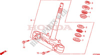 VASTAGO DE DIRECCION para Honda SH 125 R, REAR DRUM BRAKE, TOP BOX 2010