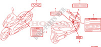 ETIQUETA DE PRECAUCION para Honda FORZA 250 ABS 2009