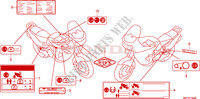 ETIQUETA DE PRECAUCION(1) para Honda XL 1000 VARADERO ABS BLANCHE 2011