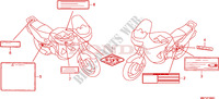 ETIQUETA DE PRECAUCION(2) para Honda XL 1000 VARADERO ABS 2011