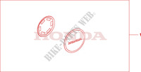 CRANKCASE COVER SET PEARL AMBER YELLOW para Honda CBF 1000 T ABS 2008