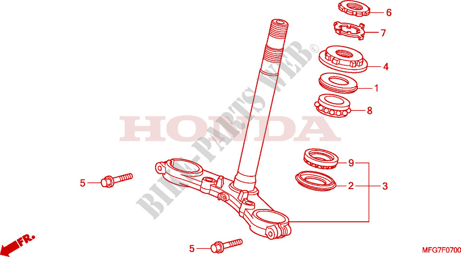 VASTAGO DE DIRECCION para Honda CB 600 F HORNET 2007