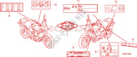 ETIQUETA DE PRECAUCION para Honda CB 600 F HORNET RAYURES 34HP 2010