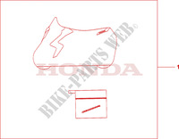 FUNDA MOTOS para Honda CB 1000 R ABS TRICOLOR 2011
