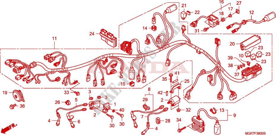 CONJUNTO DE ALAMBRES para Honda VT 750 S 2010