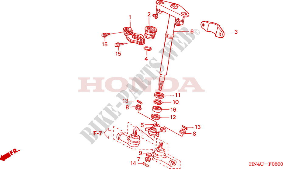 EJE DE DIRECCION para Honda FOURTRAX 350 RANCHER 4X2 2005