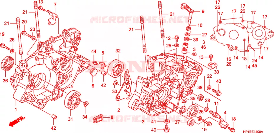 CARTER DE MOTOR Honda ATV 450 FOURTRAX 2009  TRX450R9