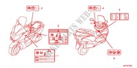 ETIQUETA DE PRECAUCION (FJS600AB/DB) para Honda SILVER WING 600 ABS 2011