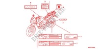 ETIQUETA DE PRECAUCION(1) para Honda CB 150 INVICTA 2011