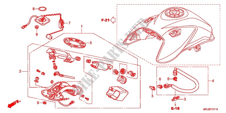 TANQUE DE COMBUSTIBLE/BOMBA DE COMBUSTIBLE para Honda CBF 1000 ABS 2012