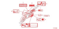 ETIQUETA DE PRECAUCION (SAUF KO, 2KO) para Honda CBR 125 BLACK 2012