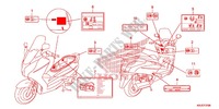 ETIQUETA DE PRECAUCION(1) para Honda S WING 125 2012