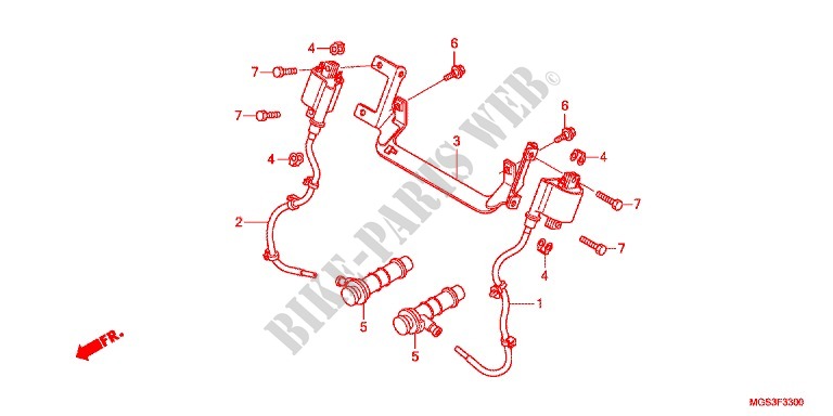 CONJUNTO DE ALAMBRES/ BOBINA DE ENCENDIDO/BATERIA para Honda NC 700 X ABS 35KW 2012