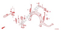 SOPORTE PRINCIPAL/PEDAL DE FRENO para Honda SH 300 R ABS BLANC TYPE 2F 2012