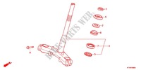 VASTAGO DE DIRECCION/PUENTE SUPERIOR para Honda SH 300 R ABS BLANC TYPE 2F 2012