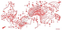 GUARDABARROS TRASERO para Honda FOURTRAX 420 RANCHER 4X4 Electric Shift CAMO 2012