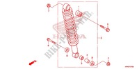 ALMOHADILLA TRASERA(2) para Honda FOURTRAX 420 RANCHER 4X4 Manual Shift RED 2013