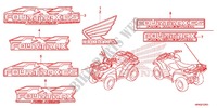EMBLEMA/FLEJE (4WD) para Honda FOURTRAX 420 RANCHER 4X4 Manual Shift RED 2013