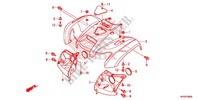GUARDABARROS DELANTERO para Honda FOURTRAX 420 RANCHER 4X4 Manual Shift RED 2013
