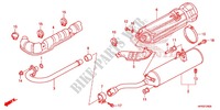 SILENCIADOR DE ESCAPE(2) para Honda FOURTRAX 420 RANCHER 4X4 Manual Shift RED 2013