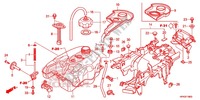 TANQUE DE COMBUSTIBLE para Honda FOURTRAX 420 RANCHER 4X4 Manual Shift RED 2013