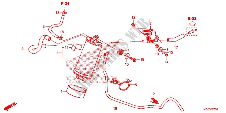 RECIPIENTE para Honda CBR 500 R ABS 2014