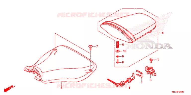 ASIENTO SIMPLE(2) Honda MOTO 600 CBR 2016  CBR600RAD