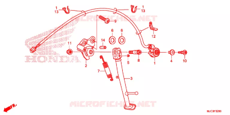 SOPORTE PRINCIPAL/PEDAL DE FRENO Honda MOTO 600 CBR 2016  CBR600RAD