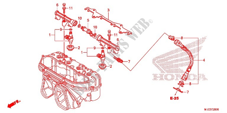 INYECTOR DE COMBUSTIBLE para Honda CBR 600 RR REPSOL 2013