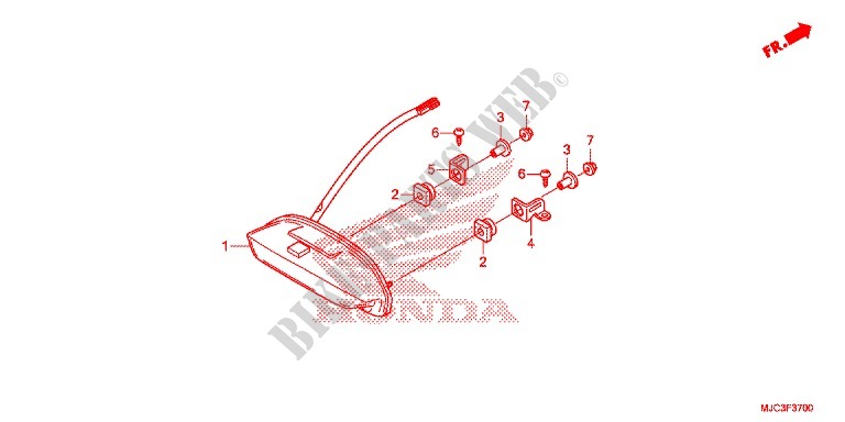 LUZ TRASERA(2) para Honda CBR 600 RR REPSOL 2013