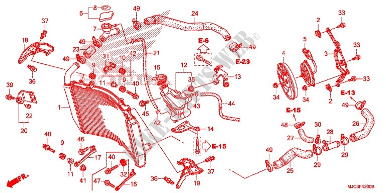RADIADOR para Honda CBR 600 RR REPSOL 2013