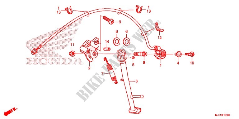 SOPORTE PRINCIPAL/PEDAL DE FRENO para Honda CBR 600 RR REPSOL 2013