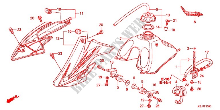 TANQUE DE COMBUSTIBLE para Honda CRF 100 2012