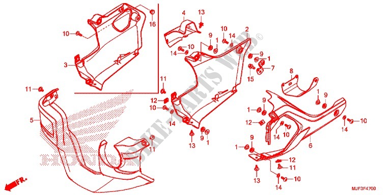 CAPO INFERIOR  para Honda CTX 700 ABS 2014