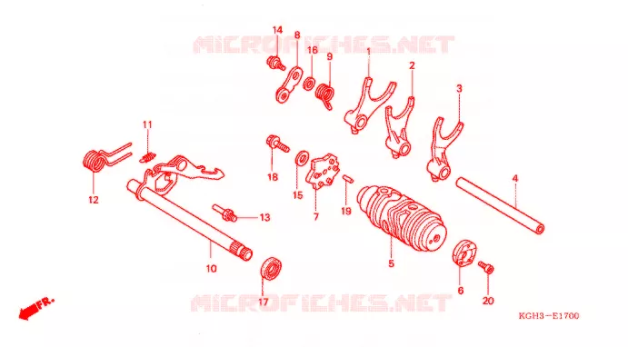 TAMBOR CAMBIOS ENGRANAJE Honda MOTO 125 SONIC 2003  FS125C3