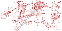 GUARDABARROS TRASERA para Honda SH 125 ABS SPECIAL 3ED 2013