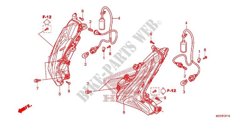 GUINO DELANTERO para Honda SH 125 ABS SPECIAL 5ED 2013