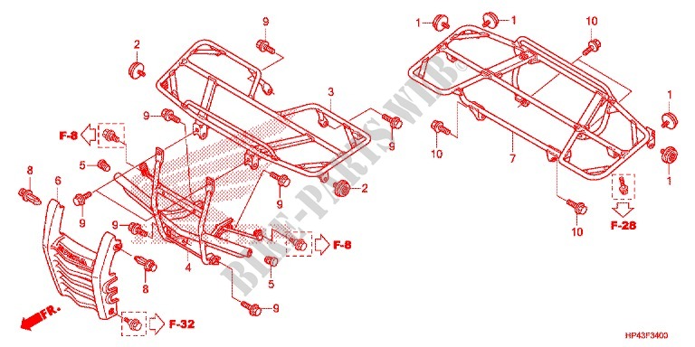 ASIENTO/TRANSPORTADOR para Honda FOURTRAX 420 RANCHER 4X4 Electric Shift 2013