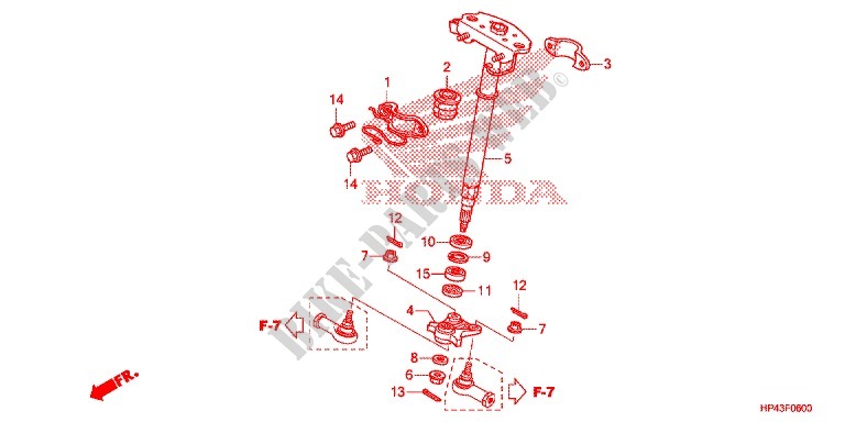 EJE DE DIRECCION (STD) para Honda FOURTRAX 420 RANCHER 4X4 Electric Shift 2013