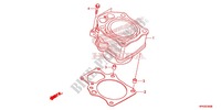 CILINDRO para Honda FOURTRAX 420 RANCHER 4X4 Electric Shift RED 2013