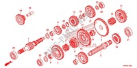 TRANSMISION para Honda FOURTRAX 420 RANCHER 4X4 Electric Shift RED 2013