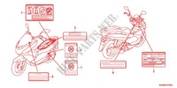 ETIQUETA DE PRECAUCION(1) para Honda PCX 125 2012
