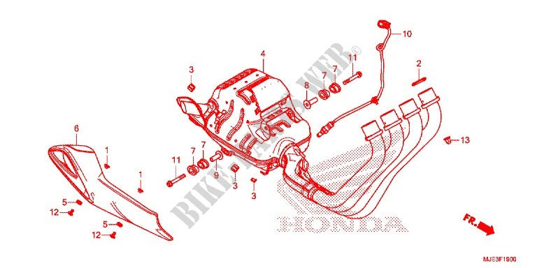 SILENCIADOR DE ESCAPE(2) para Honda CBR 650 F ABS 2014