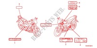 ETIQUETA DE PRECAUCION (FS1254/5/6/8) para Honda FS 125 SONIC M 2005